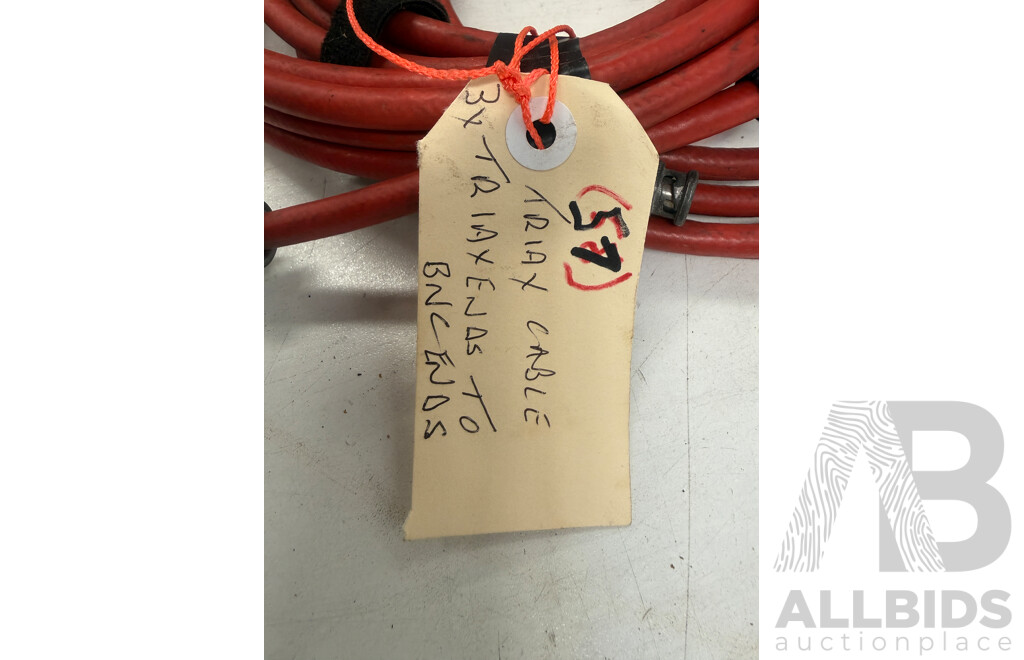 Triax Cable Ends/BnC Ends X 3 Each