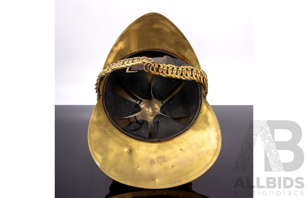 Good Reproduction Brass NSW Fire Brigade Dress Helmet