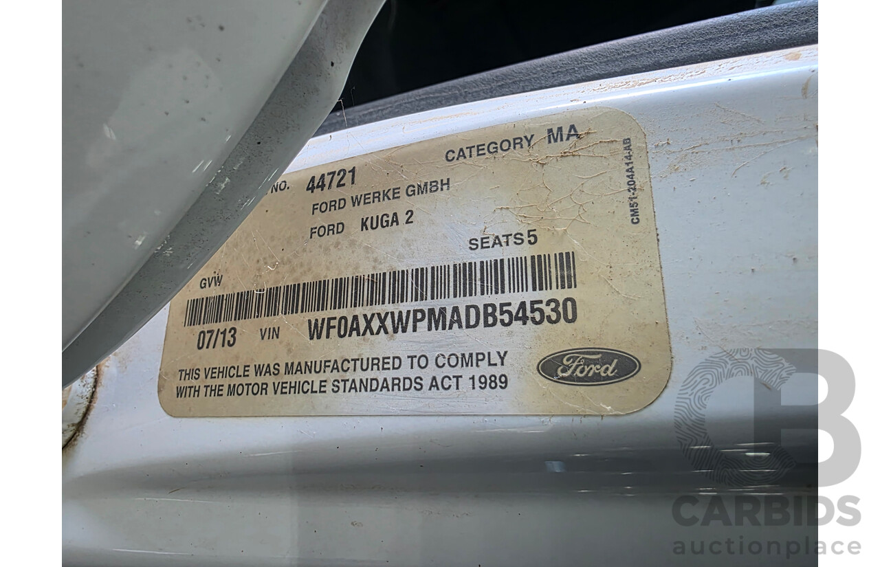 7/2013 Ford Kuga Trend (AWD) TF 4d Wagon White 2.0L