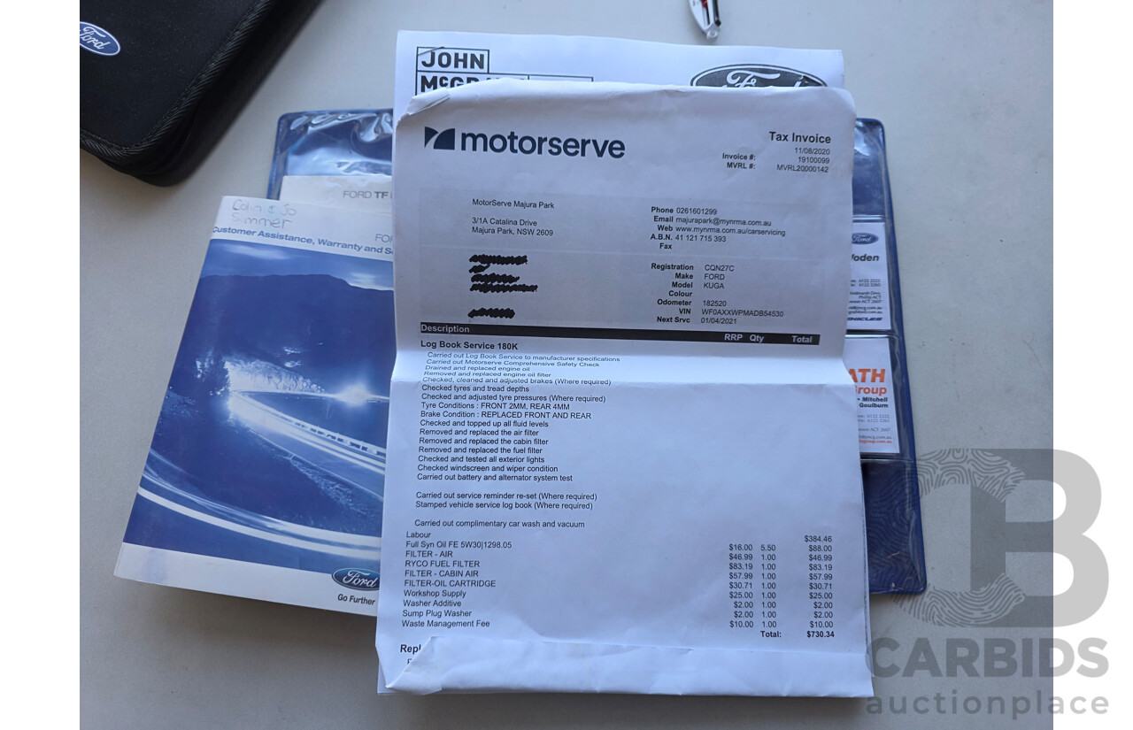 7/2013 Ford Kuga Trend (AWD) TF 4d Wagon White 2.0L