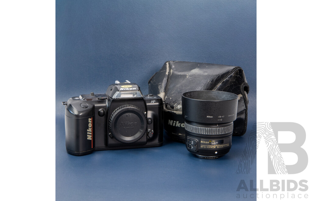 Nikon F-401 35mm SLR Camera with AF-S NIKKOR 50mm F/1.8G Lens