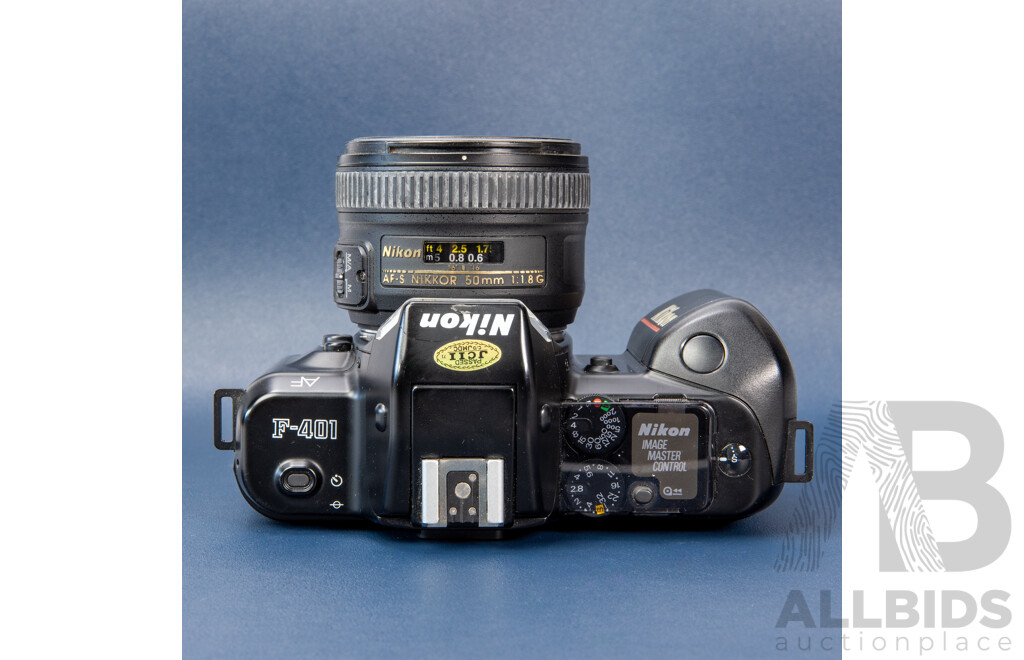 Nikon F-401 35mm SLR Camera with AF-S NIKKOR 50mm F/1.8G Lens