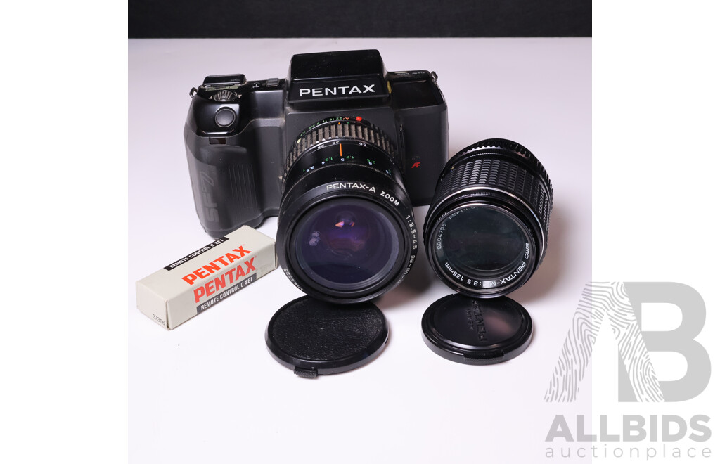 Pentax SF7 SLR Camera with Two Pentax Lenses