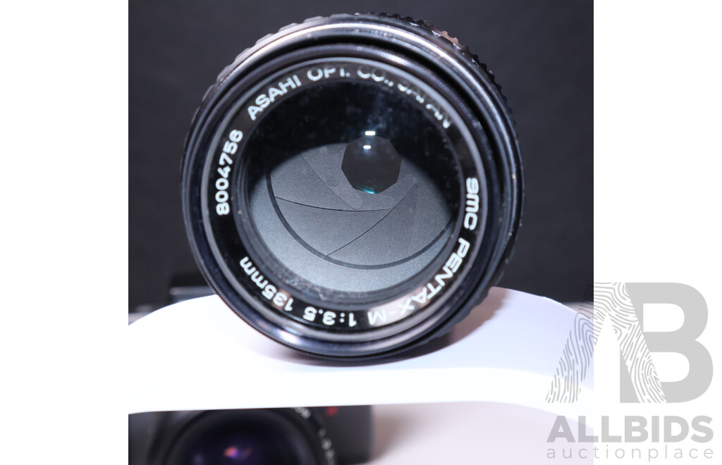 Pentax SF7 SLR Camera with Two Pentax Lenses