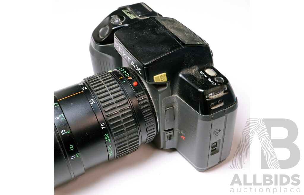 Pentax SF7 SLR Camera with Two Pentax Lenses