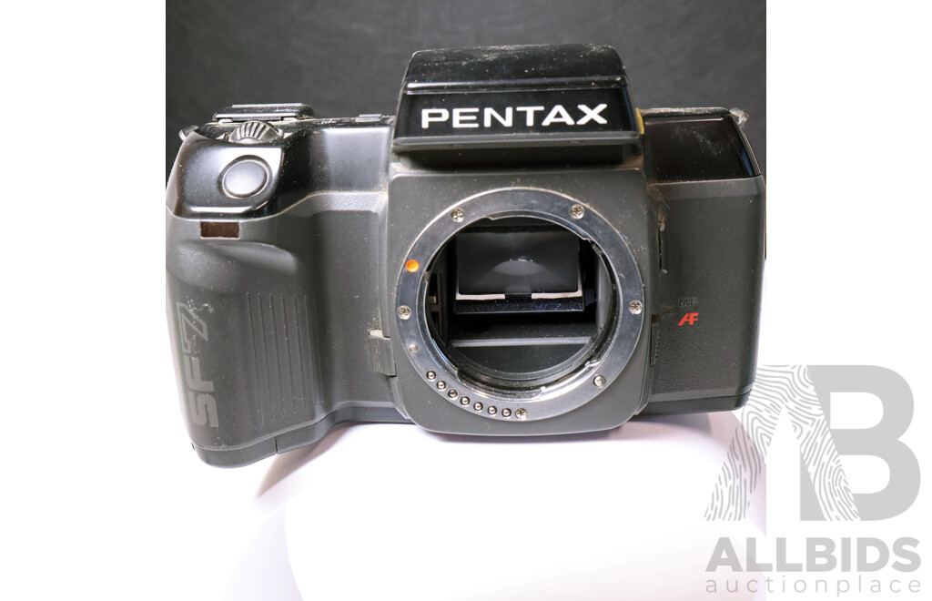 Pentax SF7 SLR Camera with Two Pentax Lenses