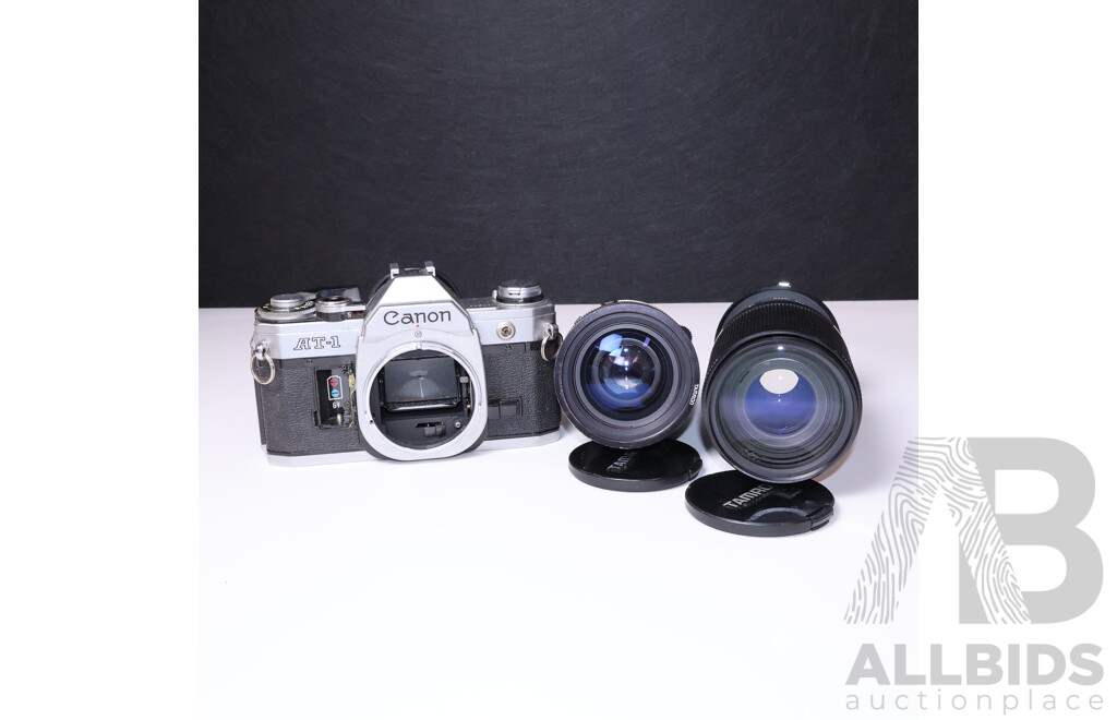 Canon AT-1 35mm SLR Camera with Tamron Adaptall Lenses