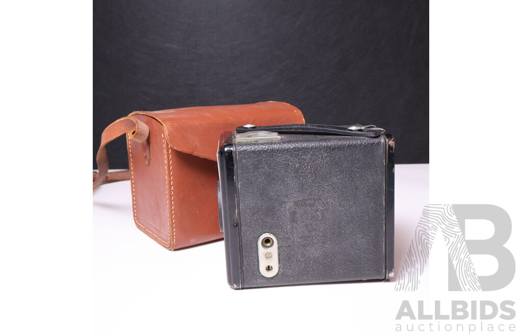 Kodak Brownie Flash II Camera with Leather Case
