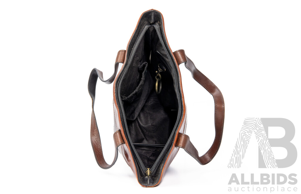 Cellini Genuine Cow Hide Bucket Bag & Oroton Black Leather Handbag