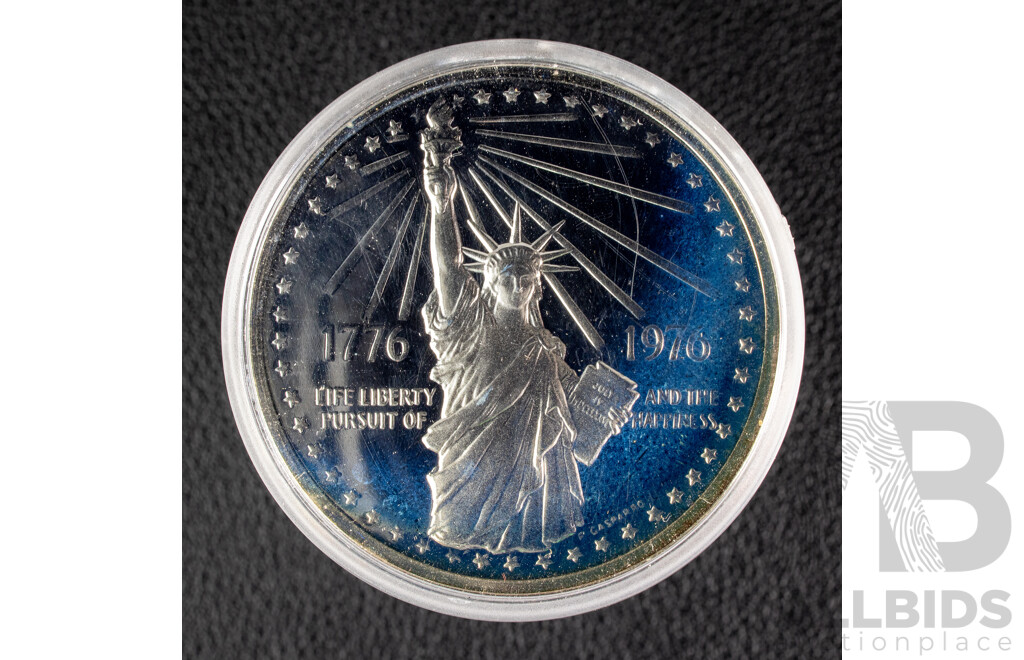USA 1976 Silver Bicentennial Medal, Great Seal/Statue of Liberty .925