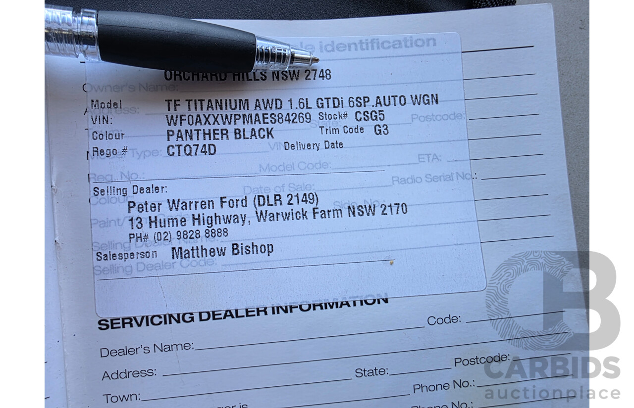 5/2014 Ford Kuga Titanium (AWD) TF 4d Wagon Black Metallic Turbo 1.6L