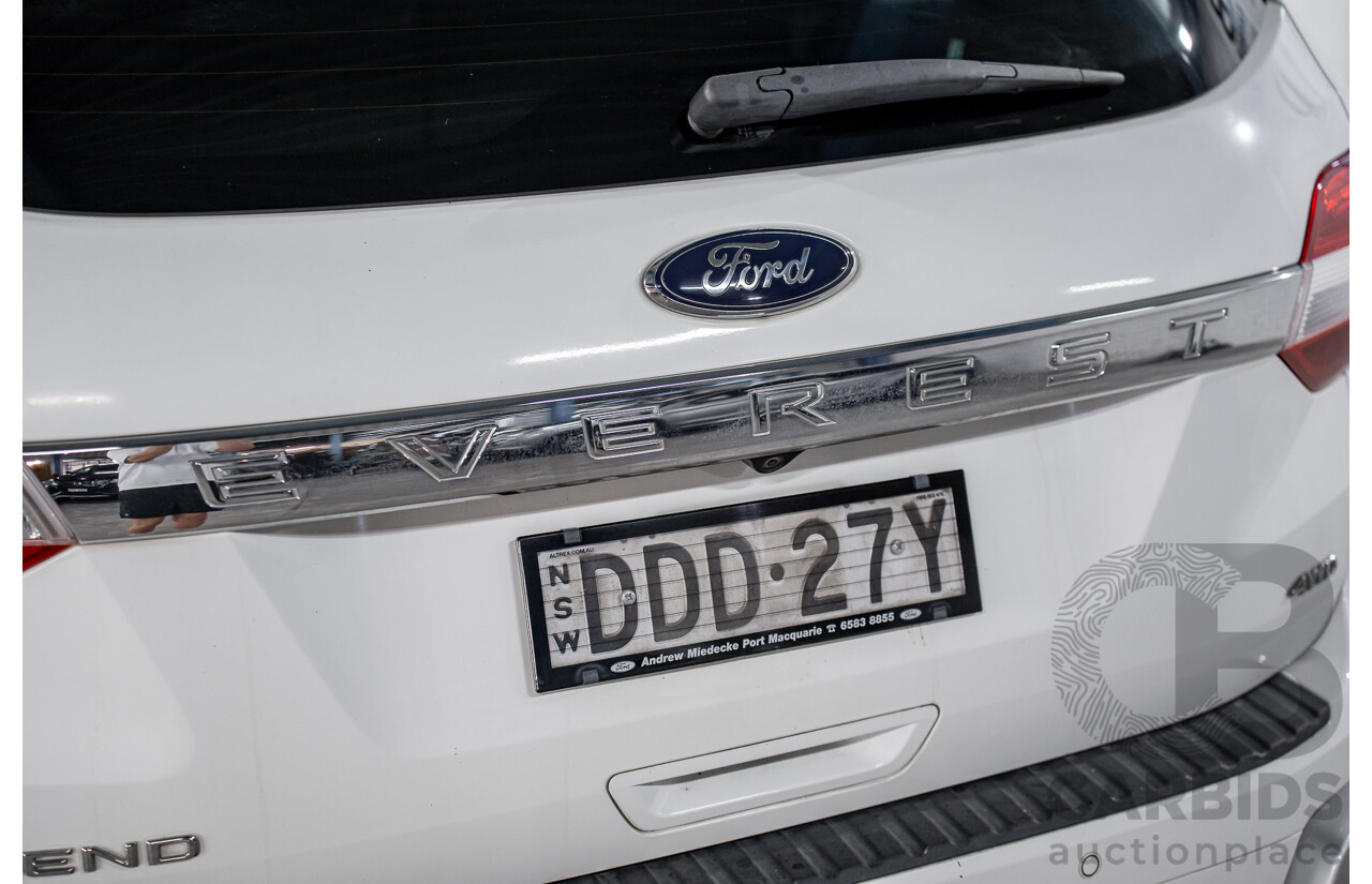 03/2016 Ford Everest Trend (AWD) UA 4d Wagon Cool White Turbo Diesel 3.2L