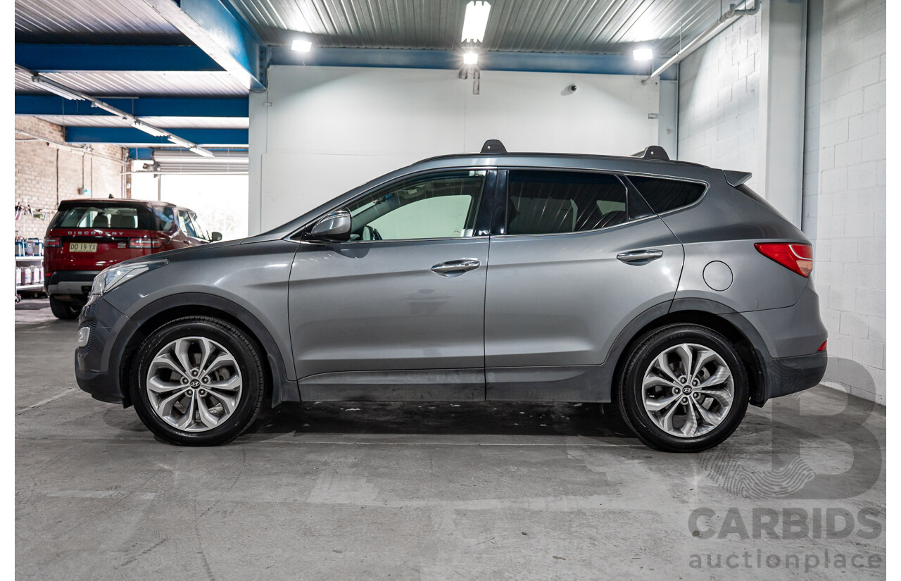9/2013 Hyundai Santa Fe Highlander CRDi (4x4) DM 4d Wagon Titanium Silver Turbo Diesel 2.2L - 7 Seater