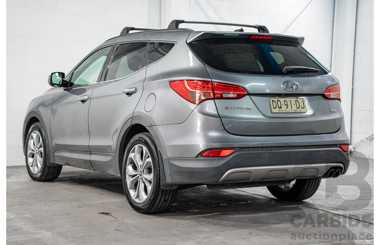 9/2013 Hyundai Santa Fe Highlander CRDi (4x4) DM 4d Wagon Titanium Silver Turbo Diesel 2.2L - 7 Seater