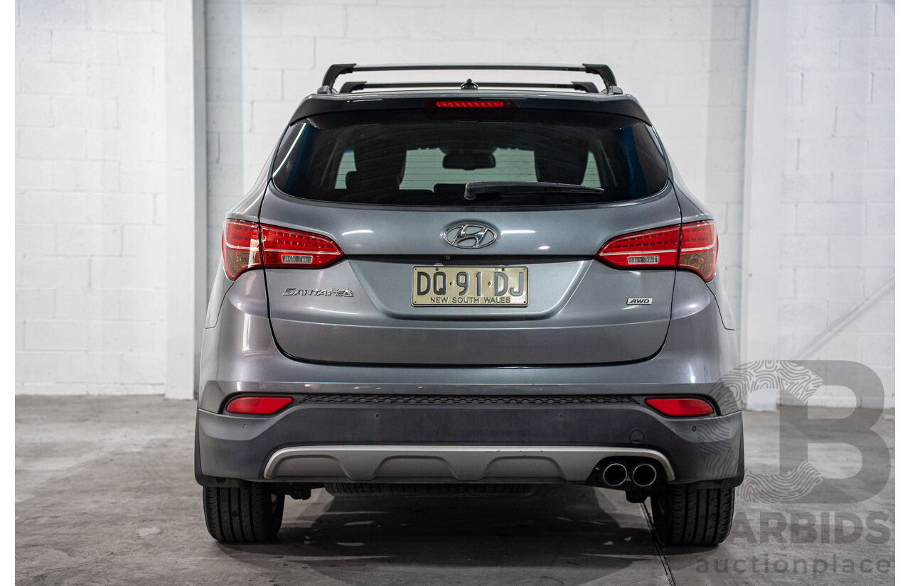 9/2013 Hyundai Santa Fe Highlander CRDi (4x4) DM 4d Wagon Titanium Silver Turbo Diesel 2.2L - 7 Seater