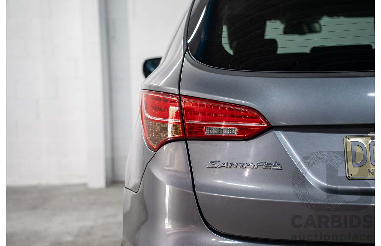 9/2013 Hyundai Santa Fe Highlander CRDi (4x4) DM 4d Wagon Titanium Silver Turbo Diesel 2.2L - 7 Seater