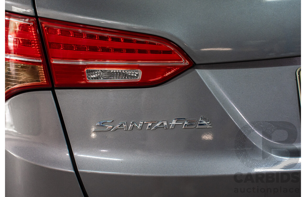 9/2013 Hyundai Santa Fe Highlander CRDi (4x4) DM 4d Wagon Titanium Silver Turbo Diesel 2.2L - 7 Seater