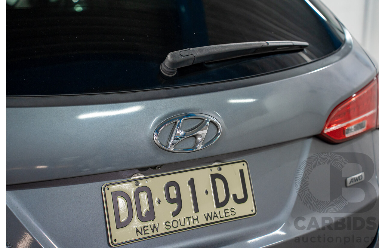 9/2013 Hyundai Santa Fe Highlander CRDi (4x4) DM 4d Wagon Titanium Silver Turbo Diesel 2.2L - 7 Seater