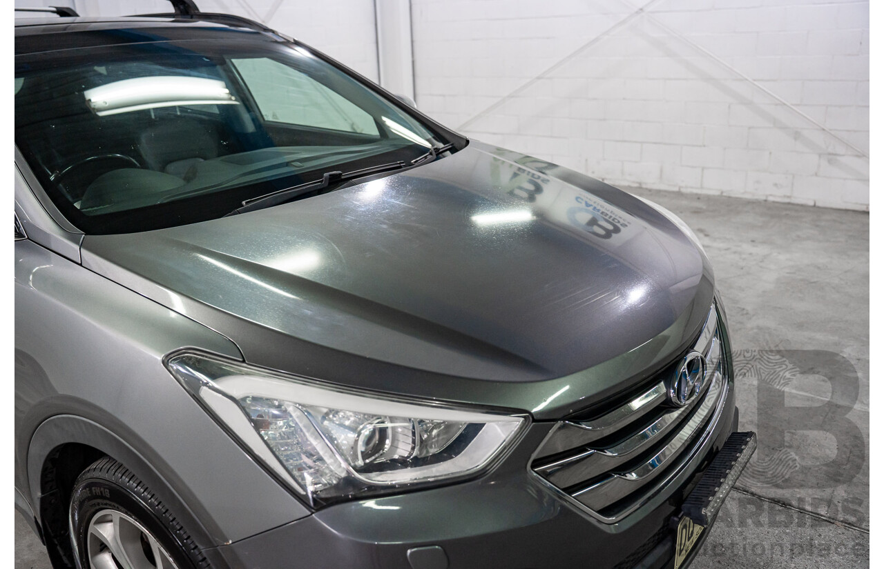 9/2013 Hyundai Santa Fe Highlander CRDi (4x4) DM 4d Wagon Titanium Silver Turbo Diesel 2.2L - 7 Seater