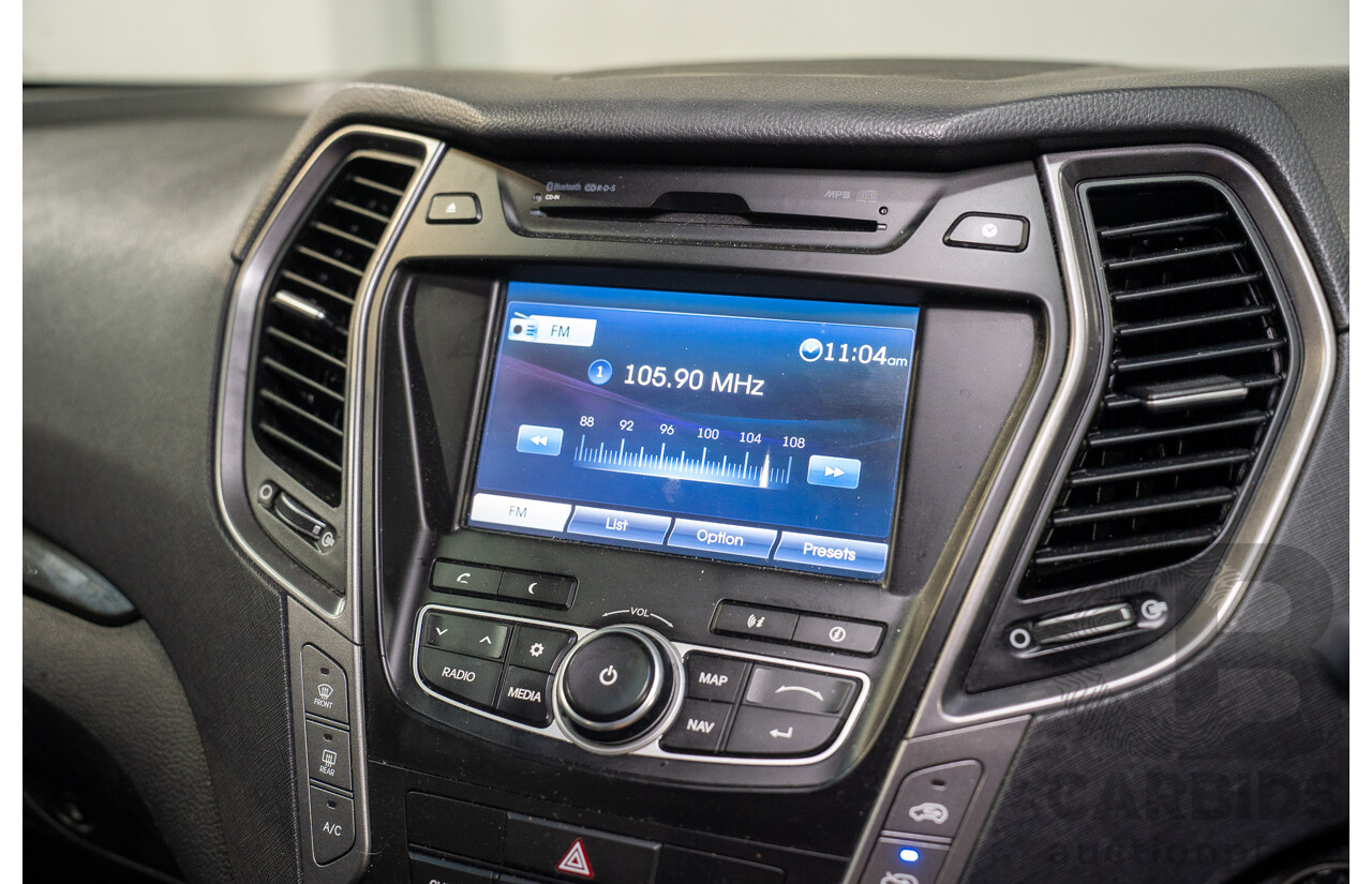 9/2013 Hyundai Santa Fe Highlander CRDi (4x4) DM 4d Wagon Titanium Silver Turbo Diesel 2.2L - 7 Seater