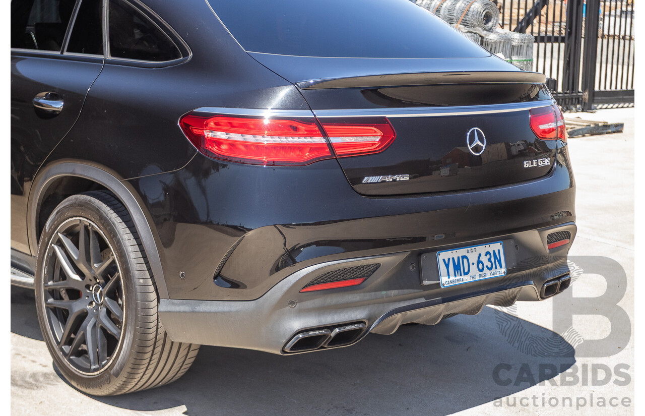 7/2017 Mercedes-Benz GLE 63 S AMG 4MATIC (AWD) 292 MY17 4D Coupe Obsidian Black Metallic Bi-Turbo V8 5.5L