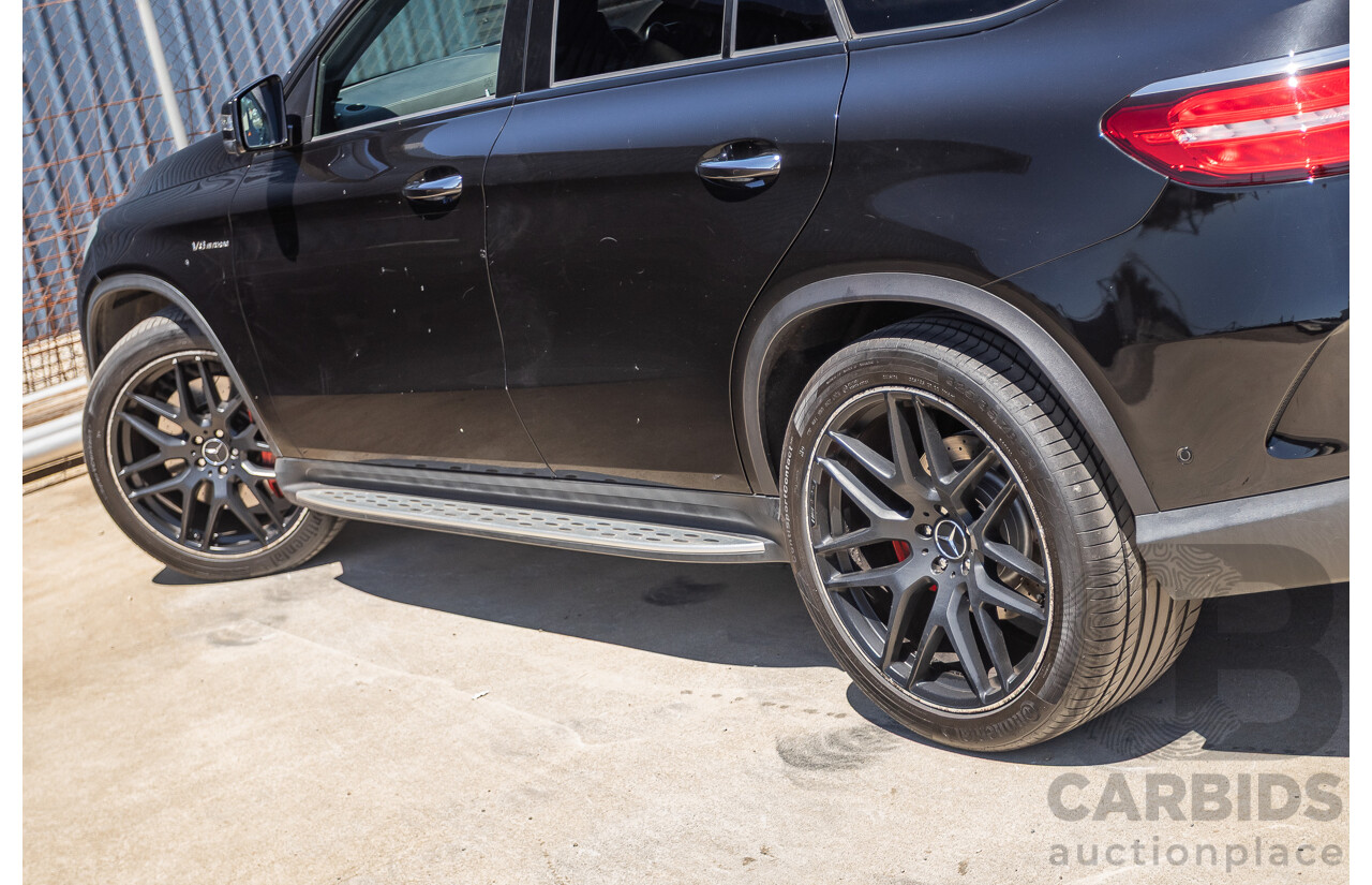 7/2017 Mercedes-Benz GLE 63 S AMG 4MATIC (AWD) 292 MY17 4D Coupe Obsidian Black Metallic Bi-Turbo V8 5.5L