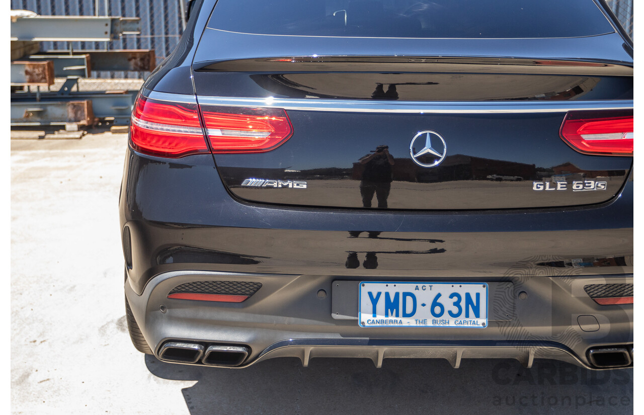 7/2017 Mercedes-Benz GLE 63 S AMG 4MATIC (AWD) 292 MY17 4D Coupe Obsidian Black Metallic Bi-Turbo V8 5.5L