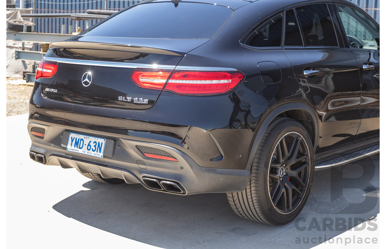 7/2017 Mercedes-Benz GLE 63 S AMG 4MATIC (AWD) 292 MY17 4D Coupe Obsidian Black Metallic Bi-Turbo V8 5.5L