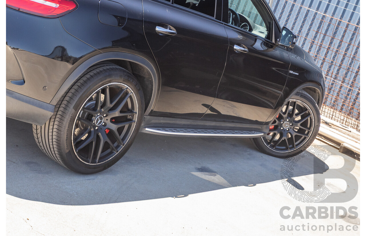 7/2017 Mercedes-Benz GLE 63 S AMG 4MATIC (AWD) 292 MY17 4D Coupe Obsidian Black Metallic Bi-Turbo V8 5.5L
