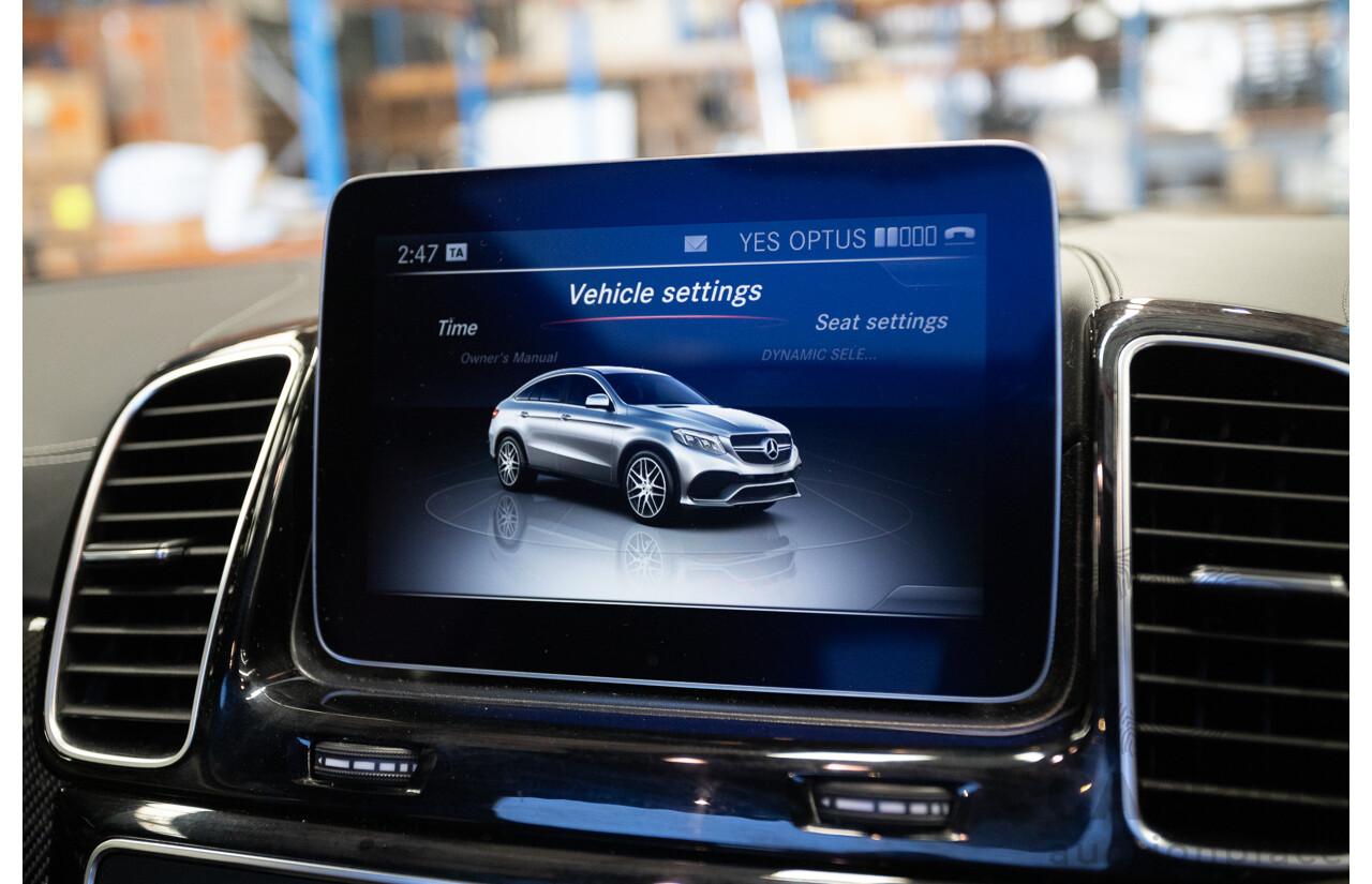 7/2017 Mercedes-Benz GLE 63 S AMG 4MATIC (AWD) 292 MY17 4D Coupe Obsidian Black Metallic Bi-Turbo V8 5.5L