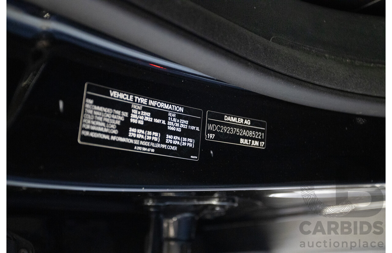 7/2017 Mercedes-Benz GLE 63 S AMG 4MATIC (AWD) 292 MY17 4D Coupe Obsidian Black Metallic Bi-Turbo V8 5.5L