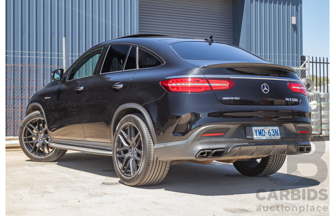 7/2017 Mercedes-Benz GLE 63 S AMG 4MATIC (AWD) 292 MY17 4D Coupe Obsidian Black Metallic Bi-Turbo V8 5.5L