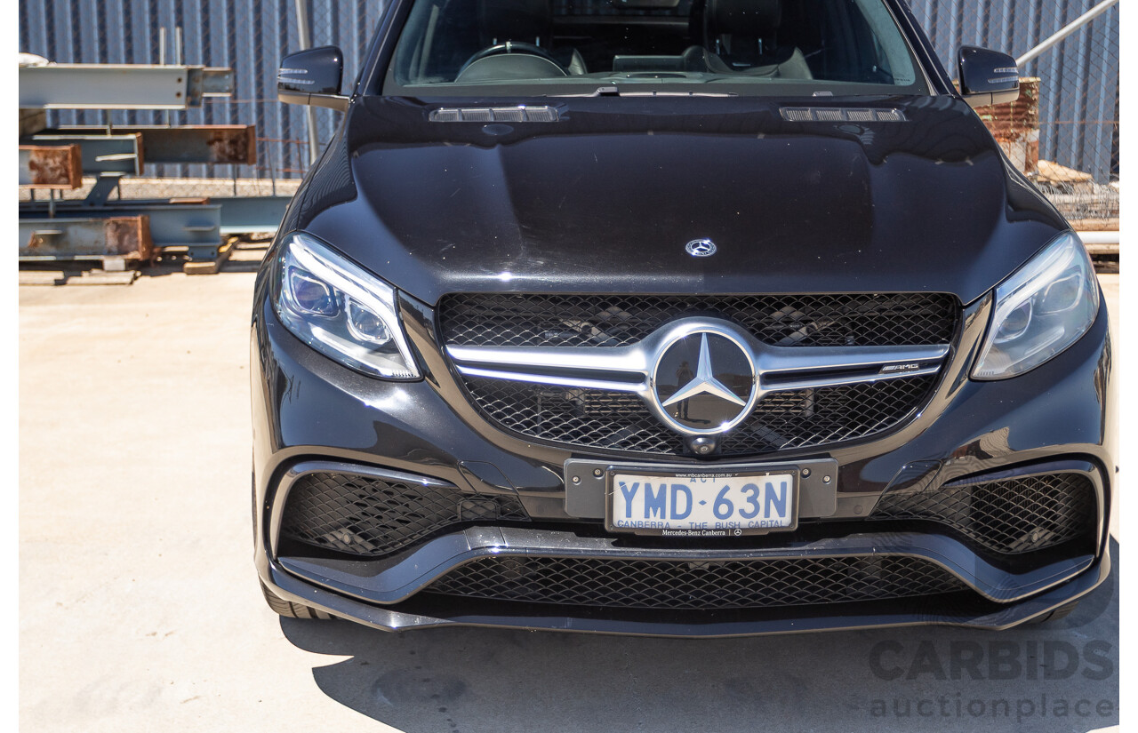 7/2017 Mercedes-Benz GLE 63 S AMG 4MATIC (AWD) 292 MY17 4D Coupe Obsidian Black Metallic Bi-Turbo V8 5.5L