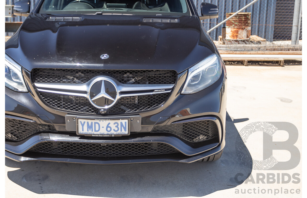 7/2017 Mercedes-Benz GLE 63 S AMG 4MATIC (AWD) 292 MY17 4D Coupe Obsidian Black Metallic Bi-Turbo V8 5.5L