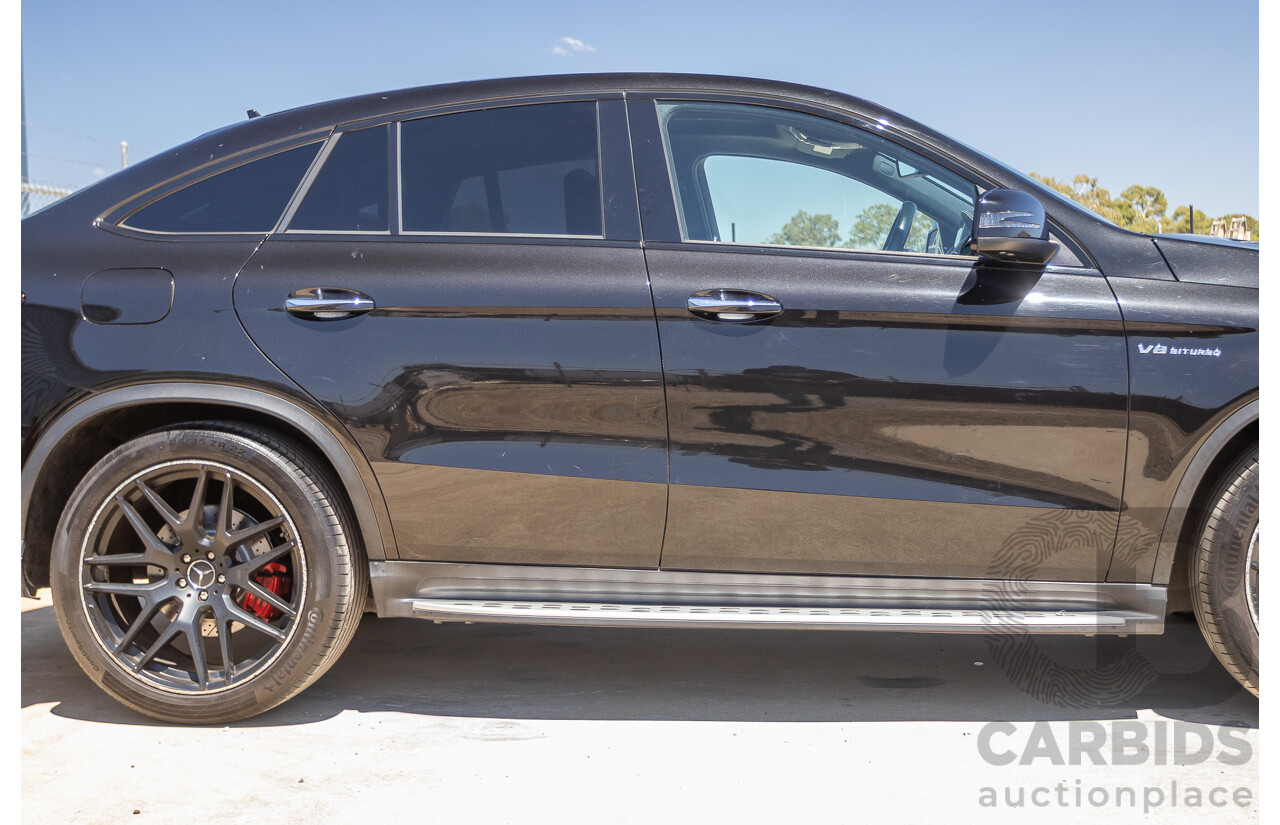 7/2017 Mercedes-Benz GLE 63 S AMG 4MATIC (AWD) 292 MY17 4D Coupe Obsidian Black Metallic Bi-Turbo V8 5.5L
