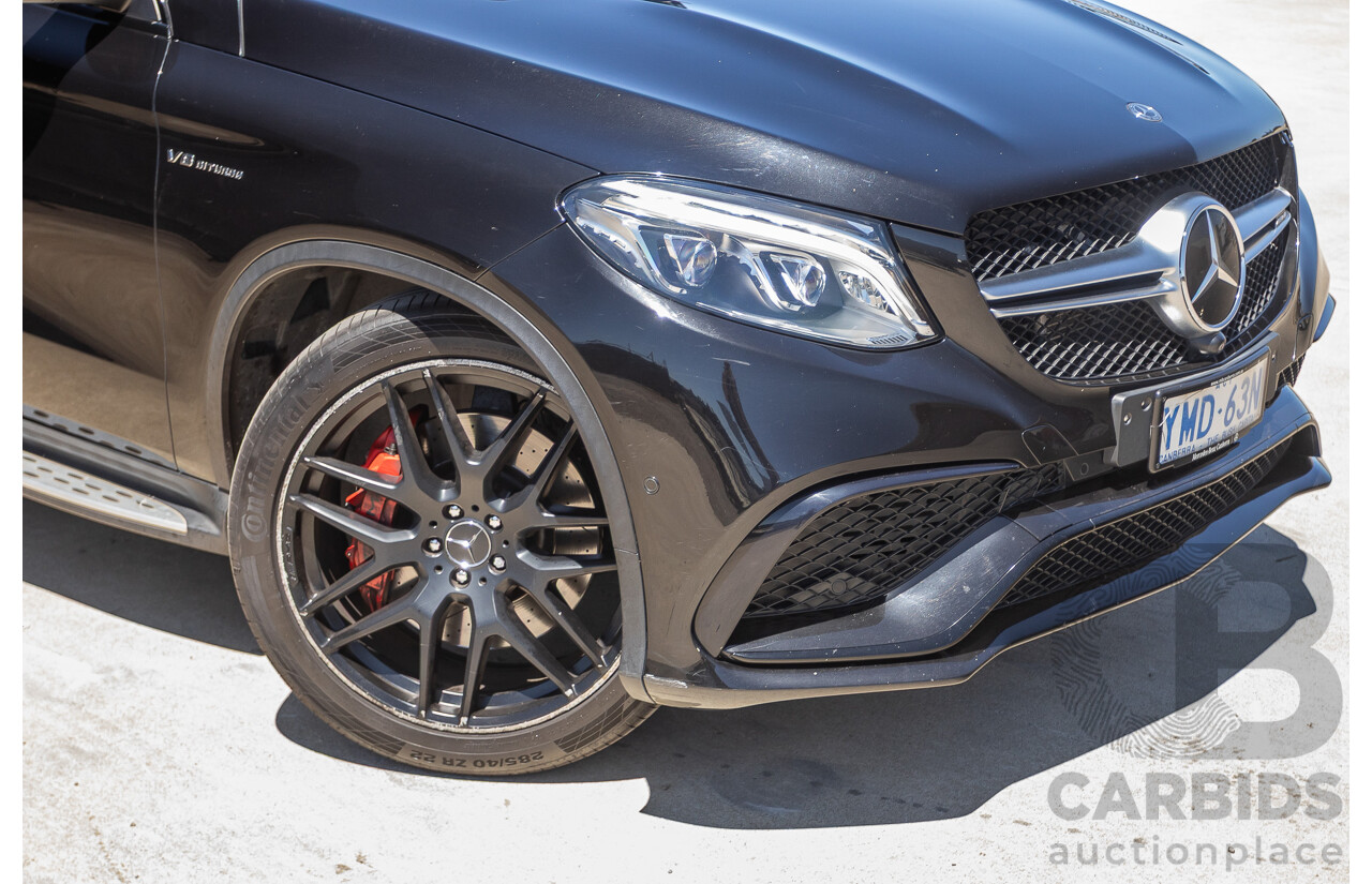 7/2017 Mercedes-Benz GLE 63 S AMG 4MATIC (AWD) 292 MY17 4D Coupe Obsidian Black Metallic Bi-Turbo V8 5.5L