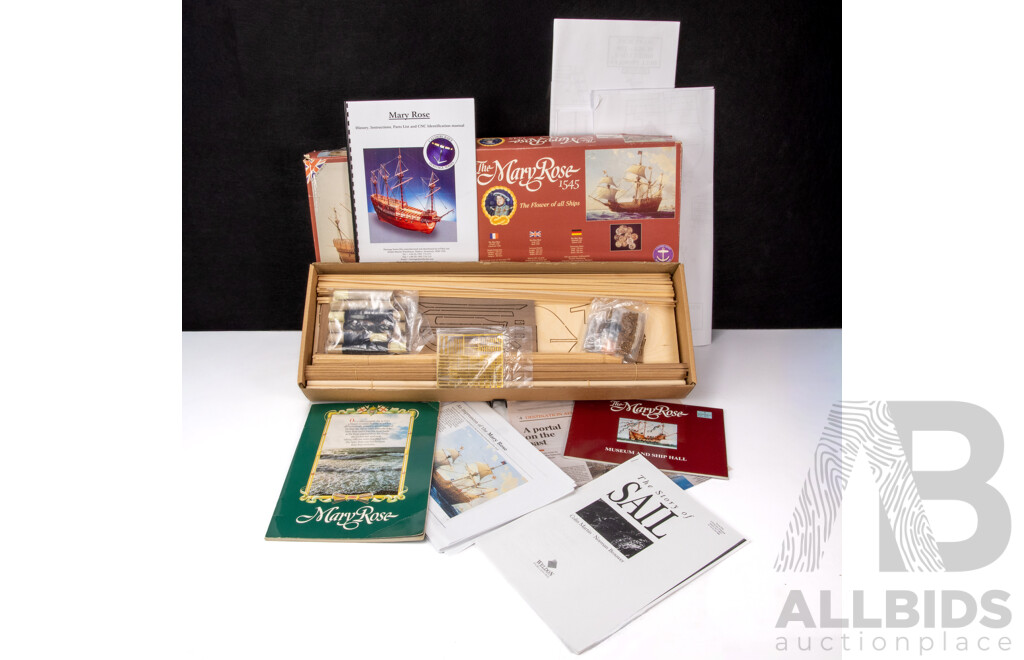 Boxed JoTiKa/Calder Craft Balsa Wood and Metal Model Mary Rose Ship - 1:80 Scale