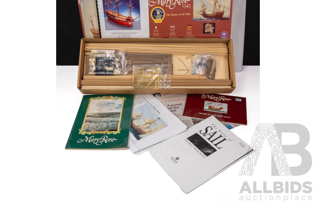 Boxed JoTiKa/Calder Craft Balsa Wood and Metal Model Mary Rose Ship - 1:80 Scale