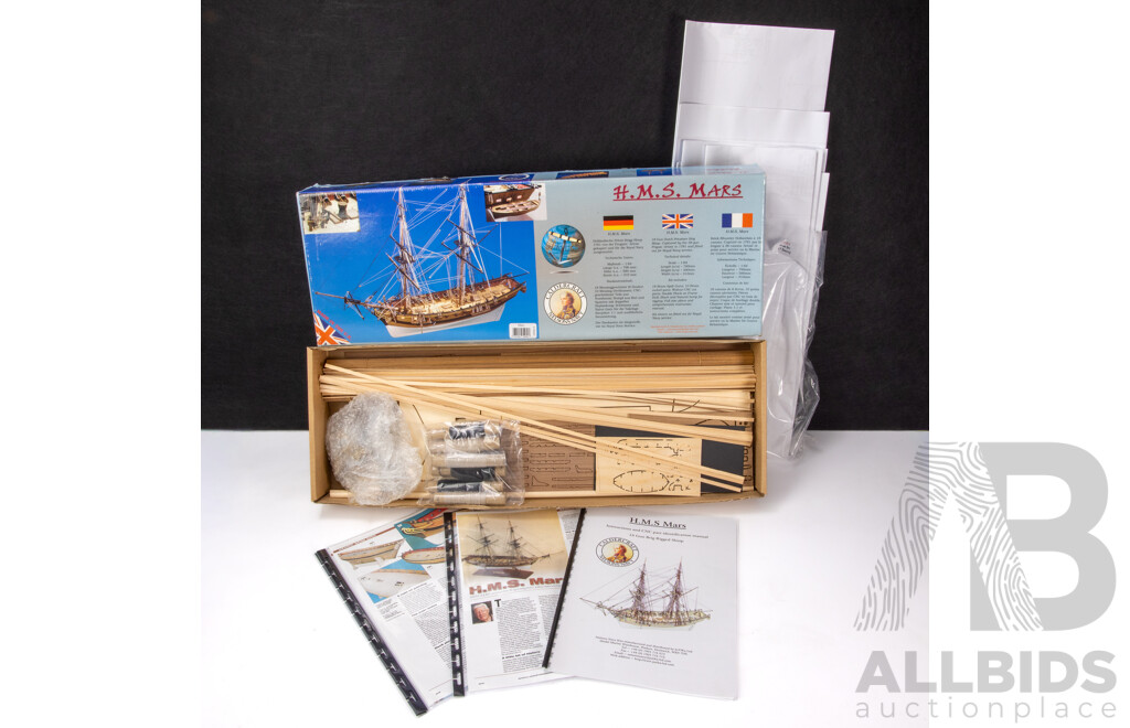 Boxed JoTiKa/Caldercraft Balsa Wood and Metal Model HMS Mars Ship - 1:64 Scale