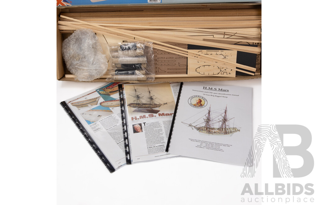 Boxed JoTiKa/Caldercraft Balsa Wood and Metal Model HMS Mars Ship - 1:64 Scale
