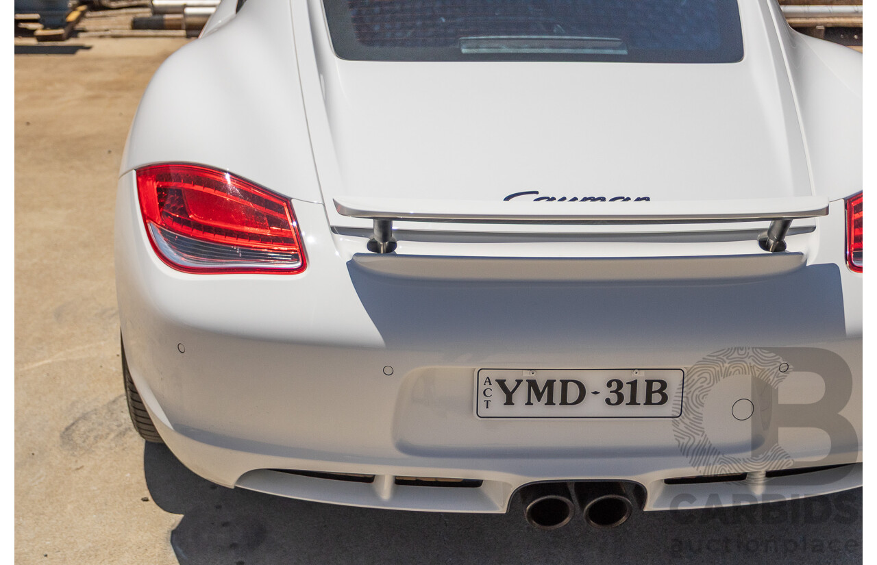 7/2011 Porsche Cayman 987 MY11 2D Coupe Carrara White 2.9L