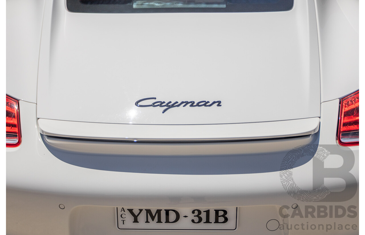 7/2011 Porsche Cayman 987 MY11 2D Coupe Carrara White 2.9L