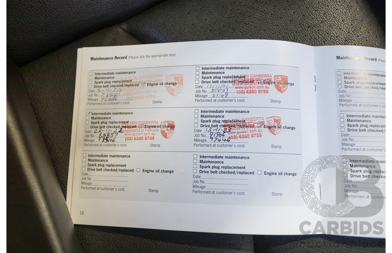 7/2011 Porsche Cayman 987 MY11 2D Coupe Carrara White 2.9L