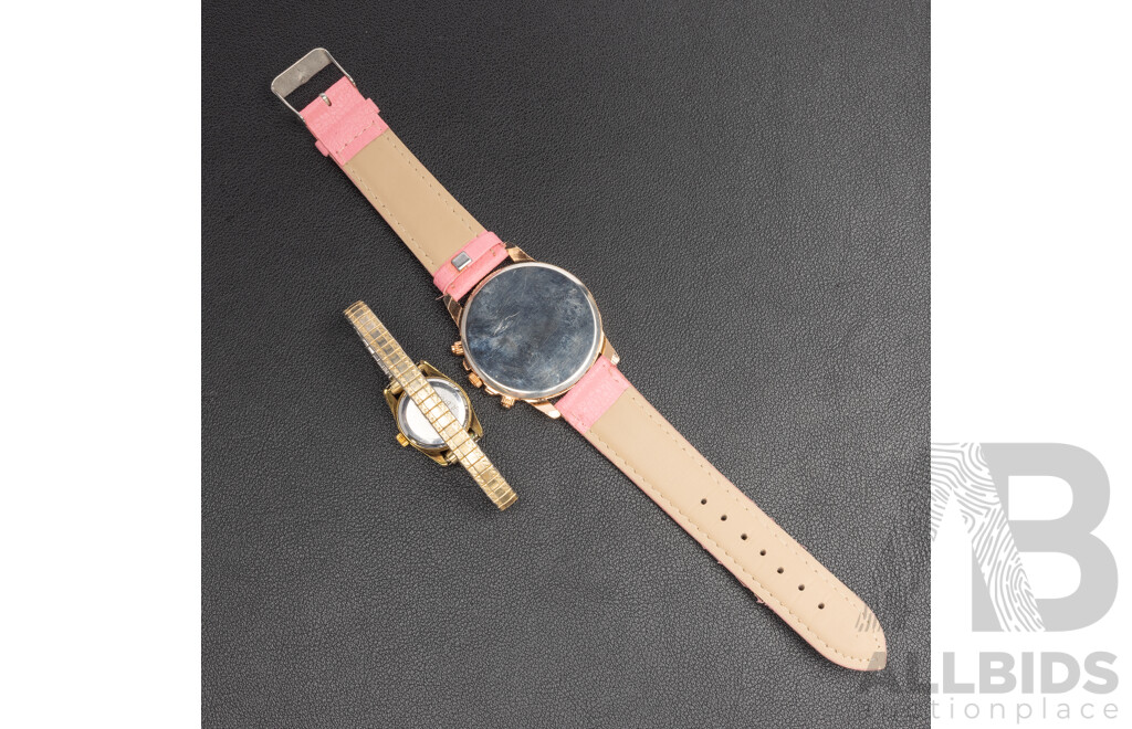 Vintage Ladies Rado Imelda and Pink Geneva Watch - Lot of 2