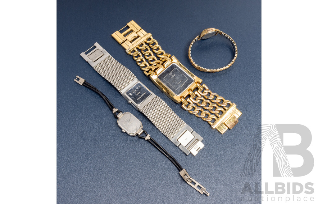 Vintage Titoni Swiss Made, Quartz, Elite, Guess Watches - Lot of 4