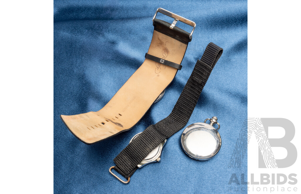 Vintage Rare Ed Hardy Watch, Vintage Jarvis Walker Watch, Eagle Pocket Watch - Lot of 3