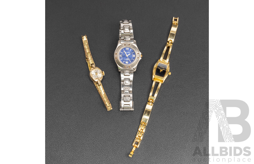 Ladies Gucci, Vintage Valgine, Vintage Pierre Cardin Watches - Lot of 3
