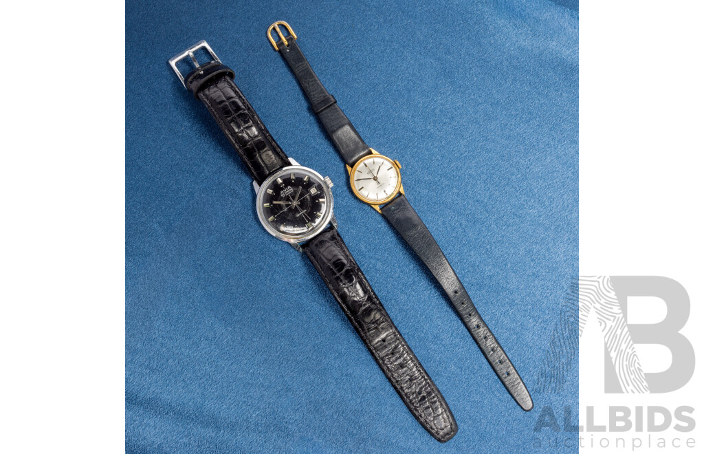 Vintage Avia Olympic Swiss, Arsa 17 Jewel Swiss Watches - Lot of 2