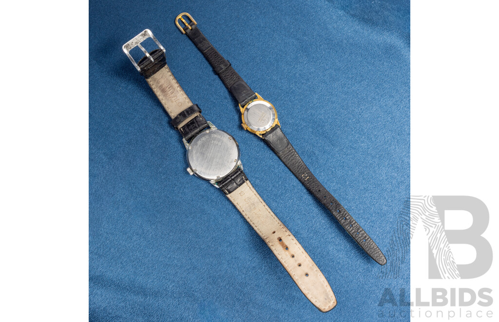 Vintage Avia Olympic Swiss, Arsa 17 Jewel Swiss Watches - Lot of 2