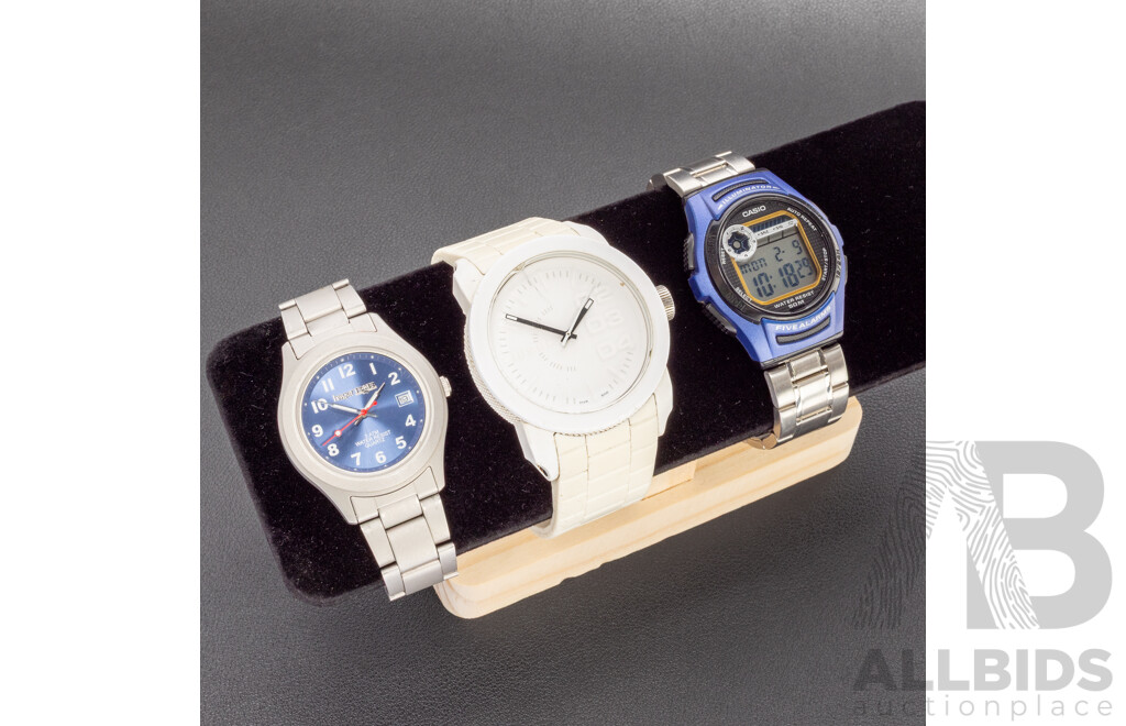 Men's Casio, Diesel, Hager B&R Watches - Lot of 3
